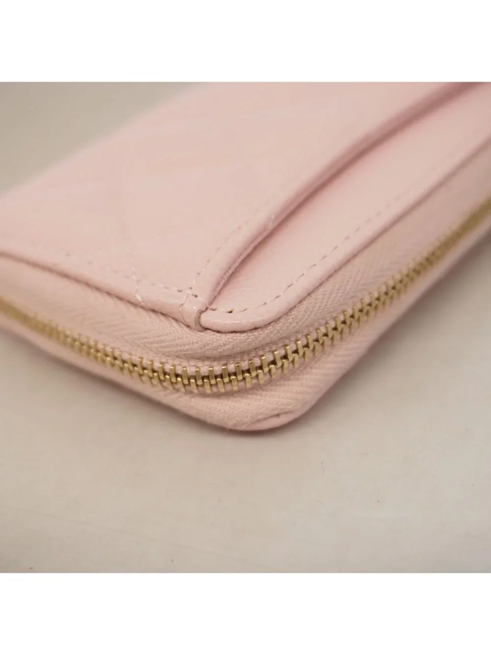 Chanel Coin Purse Quilted Caviar Leather Pink Gold